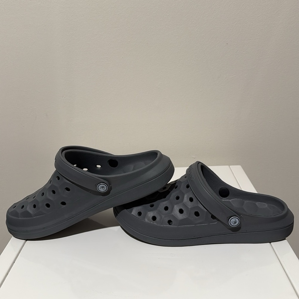 Joybees Varsity Clogs Dark Gray‎ Womens Size 8 - Picture 4 of 7
